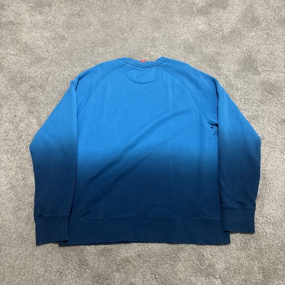 Nike FC Soccer Sweatshirt Pullover Mens Size Large Blue Ombre Crewneck - Picture 5 of 5